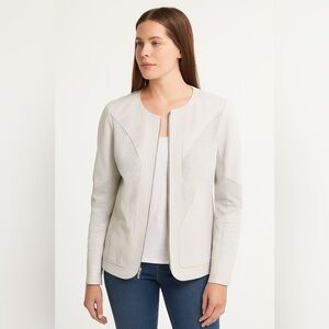 Danier White Leather Jacket